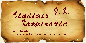 Vladimir Kompirović vizit kartica